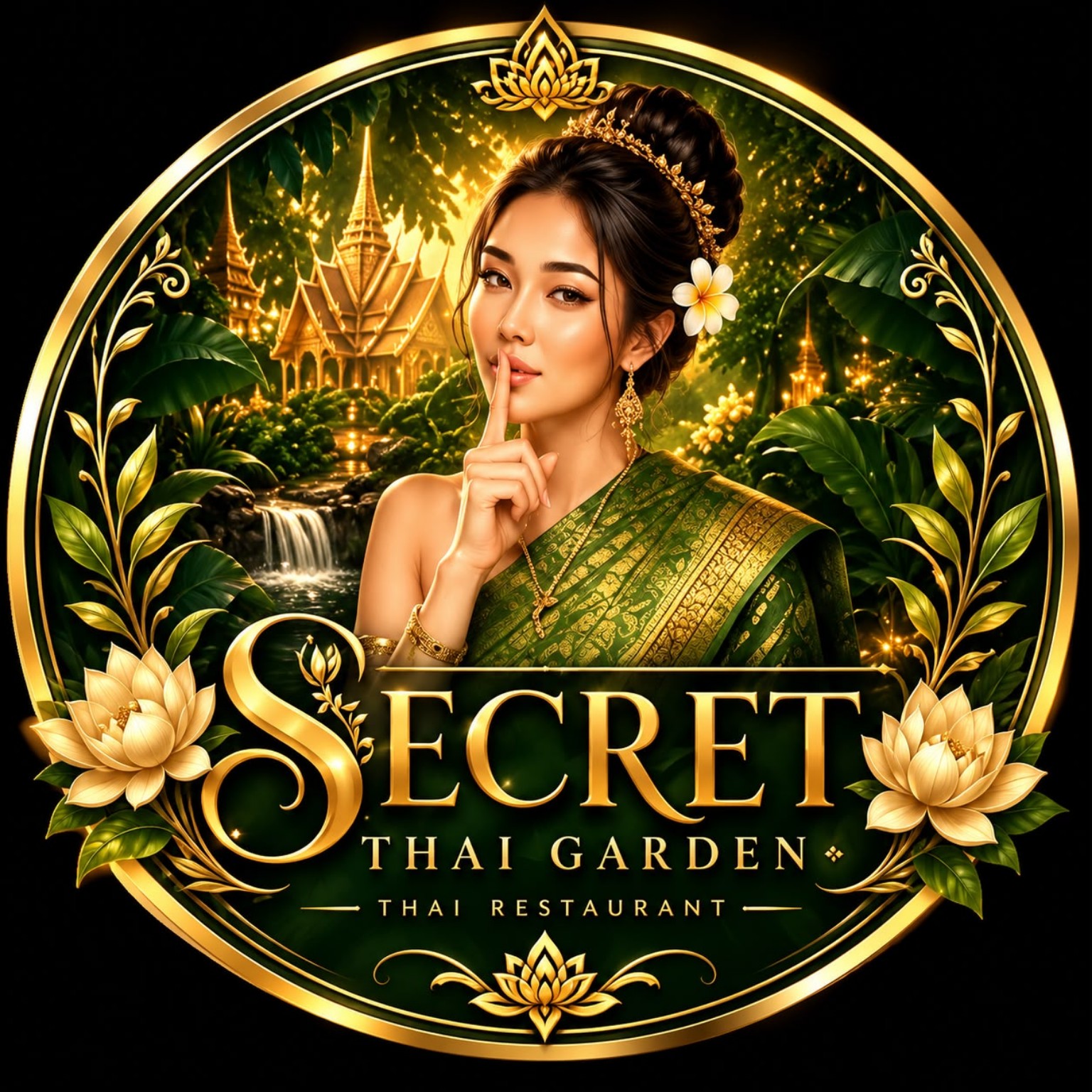 Secret Thai Garden concept logo
